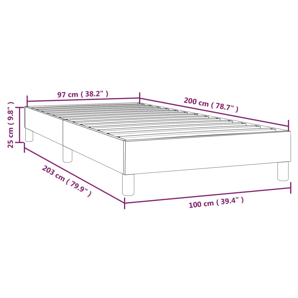 Boxspringbettgestell Dunkelgrün 100x200 cm Samt