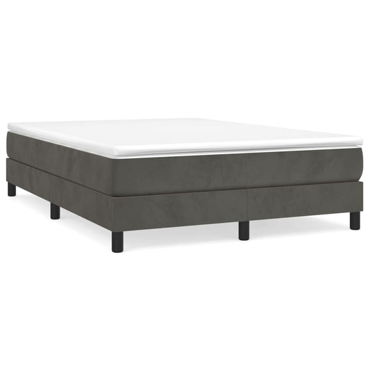 Boxspringbettgestell Dunkelgrau 140x190 cm Samt