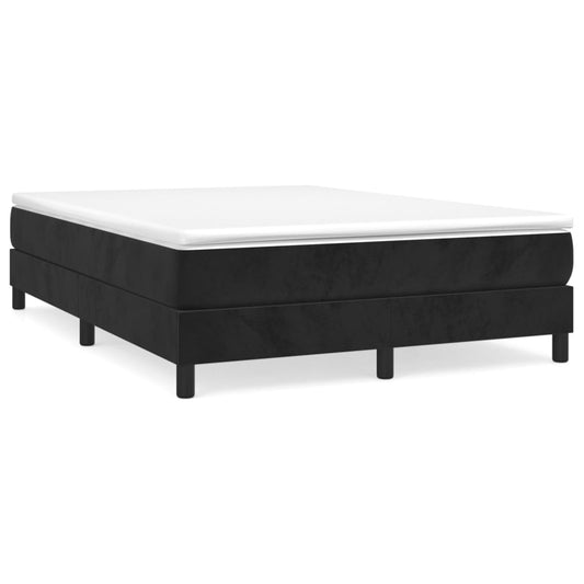 Boxspringbettgestell Schwarz 140x190 cm Samt