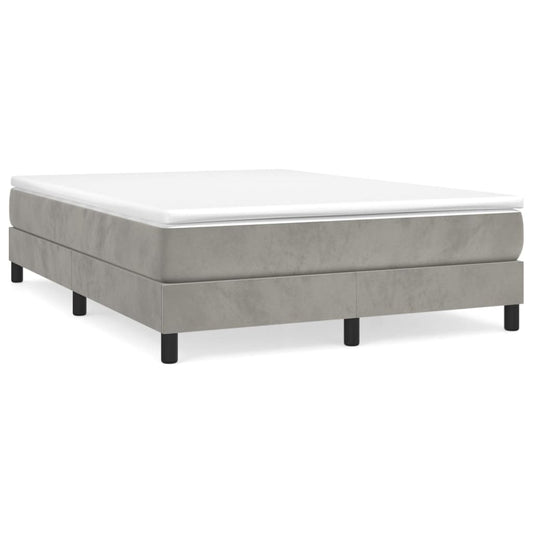 Boxspringbettgestell Hellgrau 140x200 cm Samt