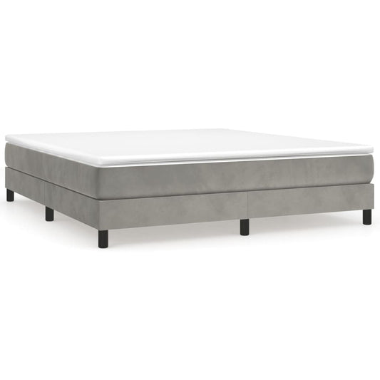 Boxspringbettgestell Hellgrau 160x200 cm Samt