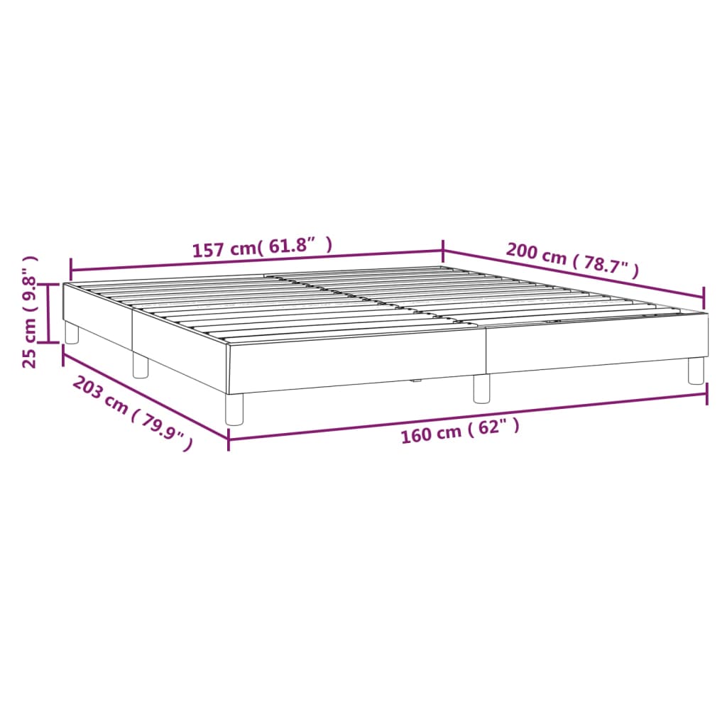Boxspringbettgestell Rosa 160x200 cm Samt
