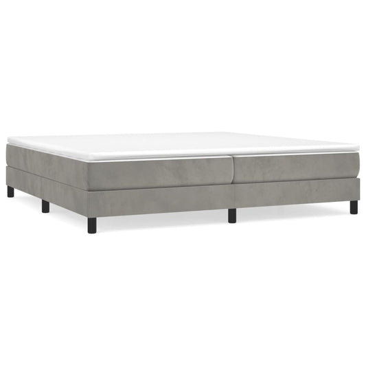 Boxspringbettgestell Hellgrau 200x200 cm Samt