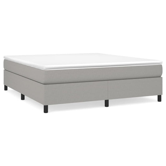 Boxspringbettgestell Hellgrau 160x200 cm Stoff