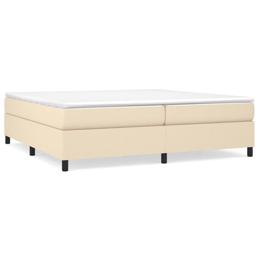 Boxspringbettgestell Creme 200x200 cm Stoff