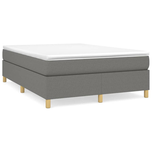 Boxspringbettgestell Dunkelgrau 140x190 cm Stoff