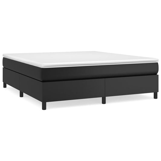 Boxspringbettgestell Schwarz 180x200 cm Kunstleder