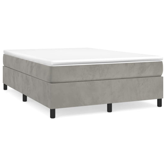 Boxspringbettgestell Hellgrau 140x190 cm Samt