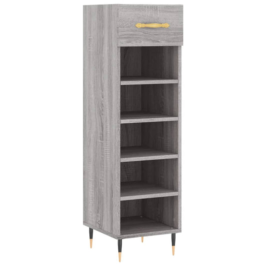 Schuhschrank Grau Sonoma 30x35x105 cm Holzwerkstoff