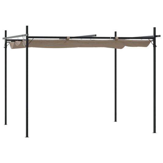 Pergola mit Schiebedach Taupe 295x292x230 cm