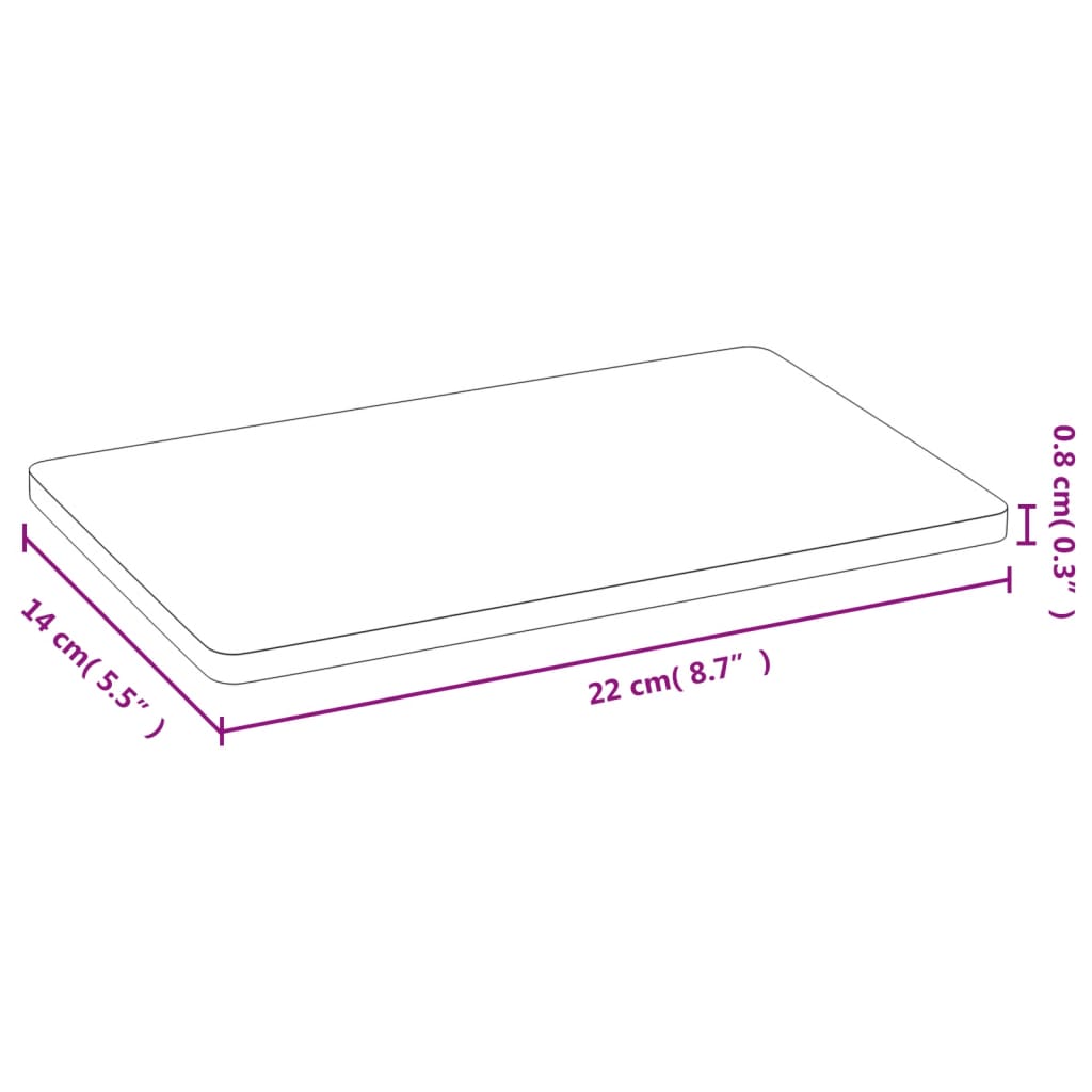 Frühstücksbrettchen 6 Stk. 22x14x0,8 cm Bambus
