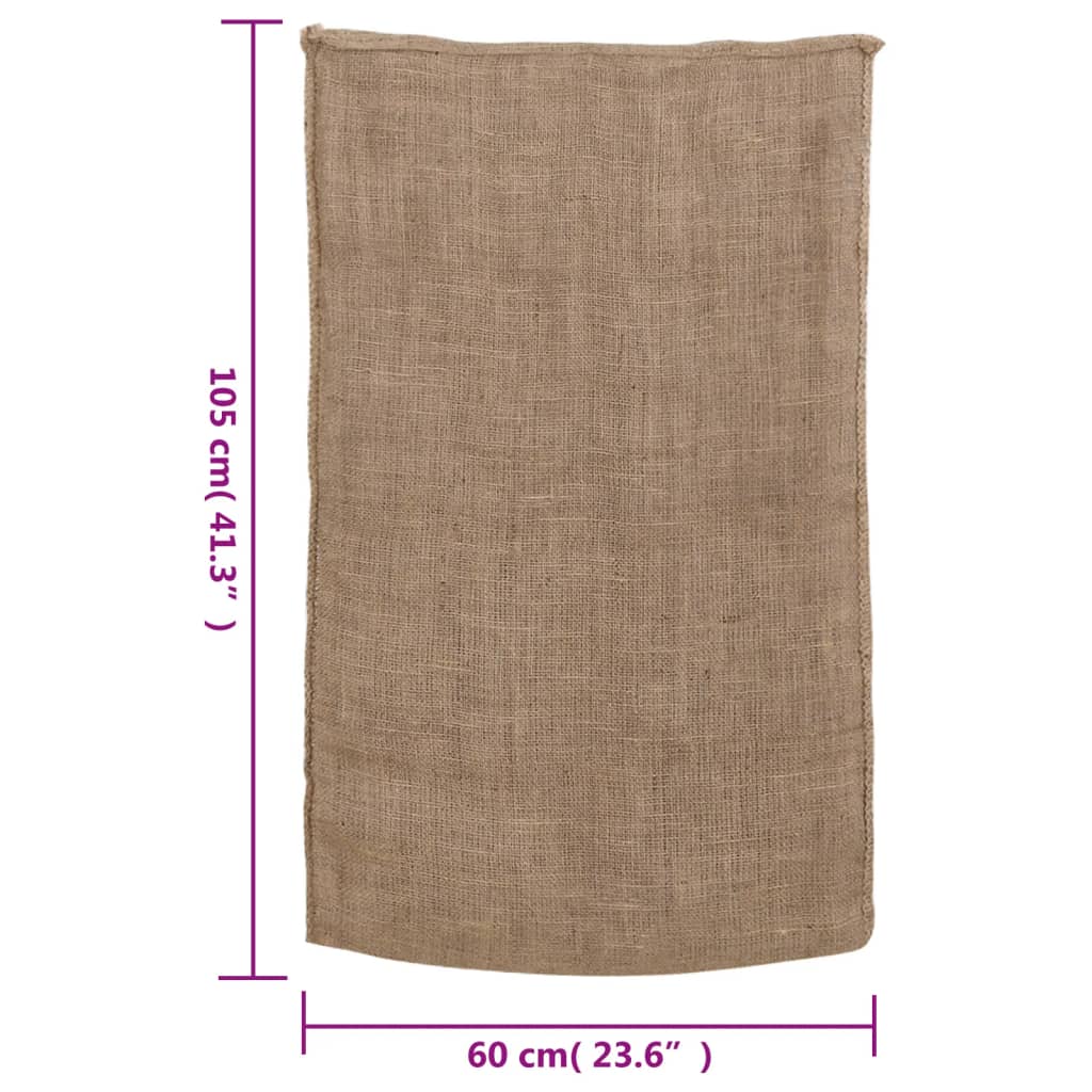 Jutesäcke 10 Stk. 60x105 cm 100% Jute 220 g/m²