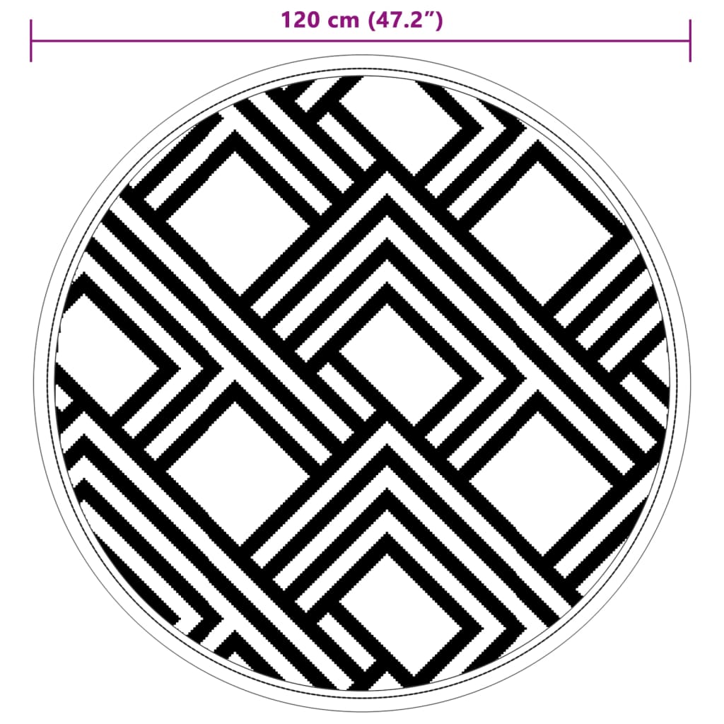 Outdoor-Teppich ARAKIL Grau Ø120 cm PP