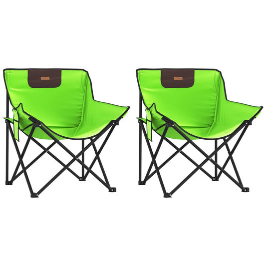 Campingstühle 2 Stk. mit Tasche Klappbar Grün