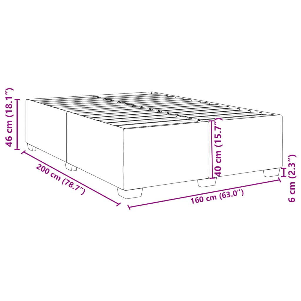 Bettgestell ohne Matratze Dunkelgrün 160x200 cm Samt