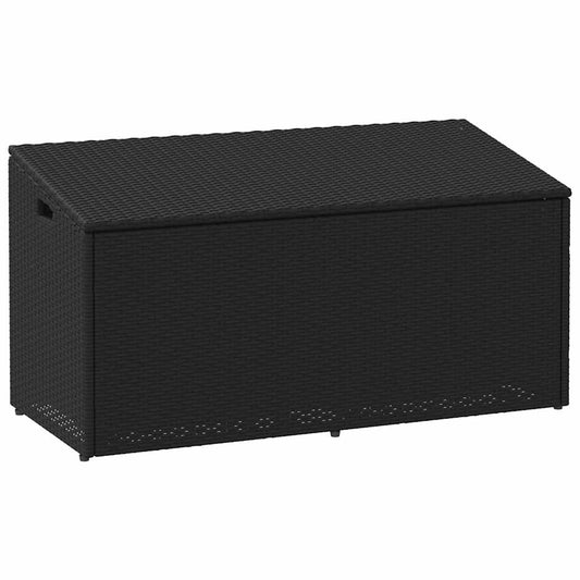 Garten-Aufbewahrungsbox Schwarz 110 x 50 x 58 cm Poly Rattan