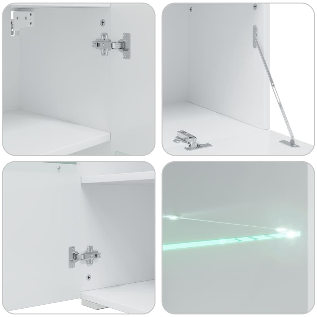 5-tlg. Wohnwand mit LED-Beleuchtung Artisan-Eiche Holzwerkstoff