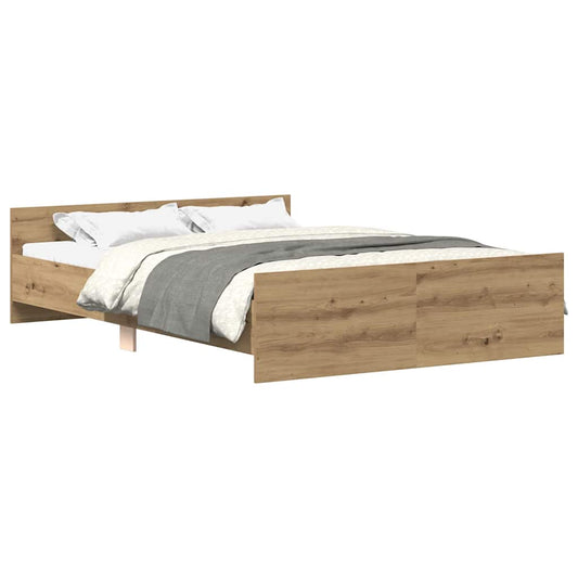 Bettgestell ohne Matratze Artisan-Eiche 135x190cm Holzwerkstoff