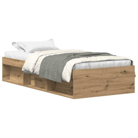 Bettgestell ohne Matratze Artisan-Eiche 90x190cm Holzwerkstoff