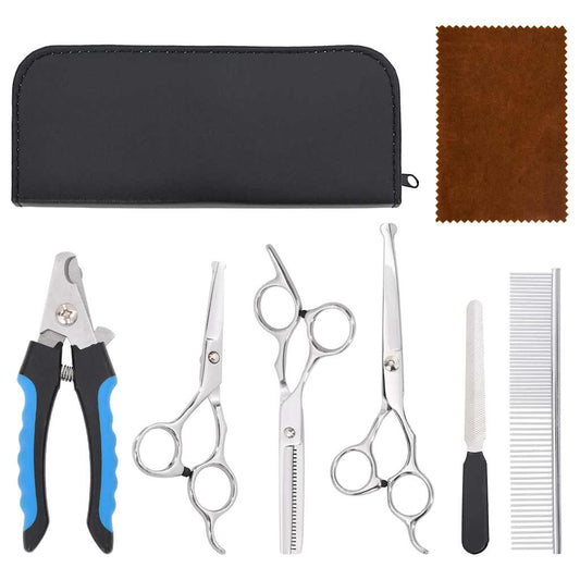 6-tlg. Hundescheren-Set Edelstahl