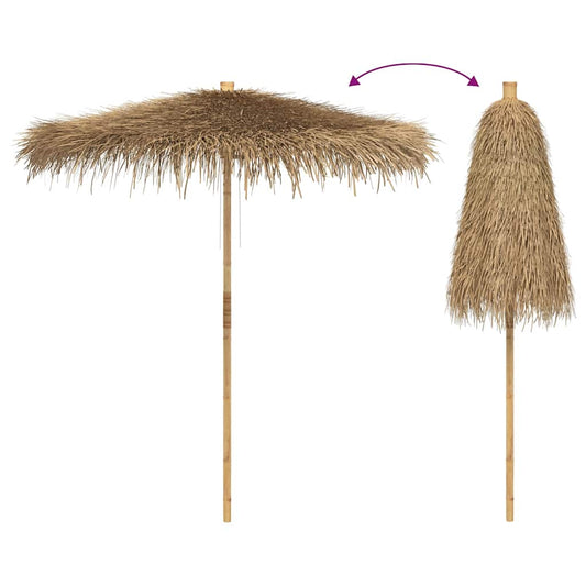 Tiki-Schirm mit Bananenblatt-Dach 240 cm Bambus