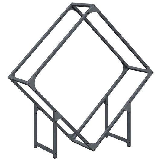 Brennholzregal Anthrazit 80x25x80 cm Kaltgewalzter Stahl