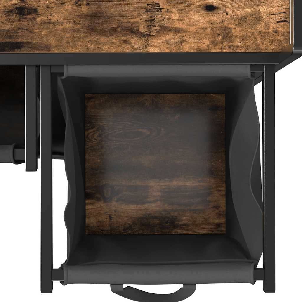 Wäschekorb 3 Fächer mit Ablage Räuchereiche