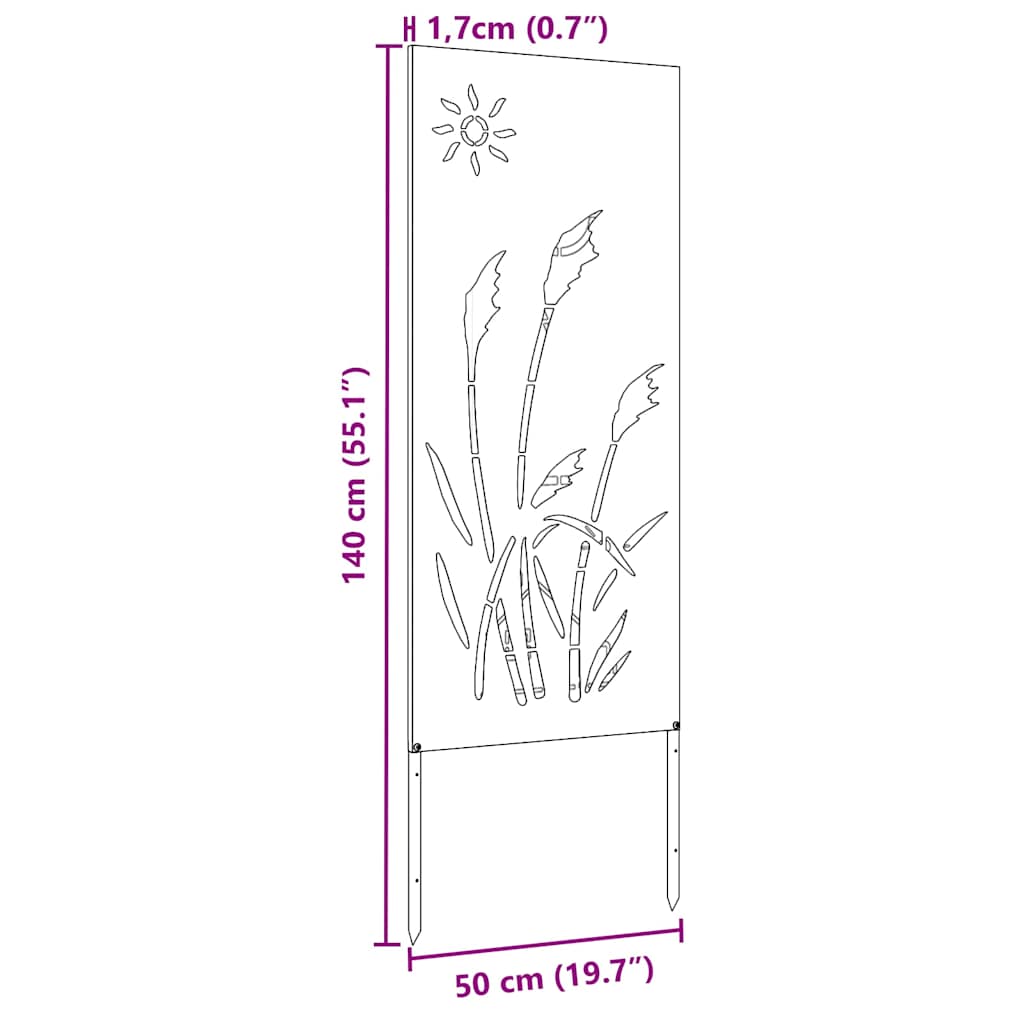 Garten Sichtschutz-Leinwand Weiß 50 x 140 cm