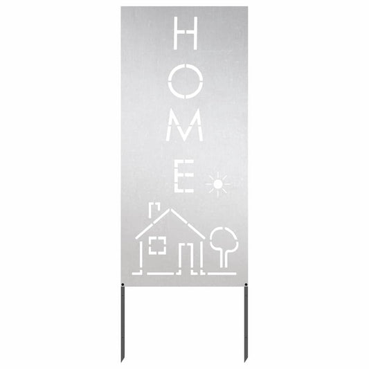 Garten Sichtschutz-Leinwand Silber 50 x 140 cm Edelstahl