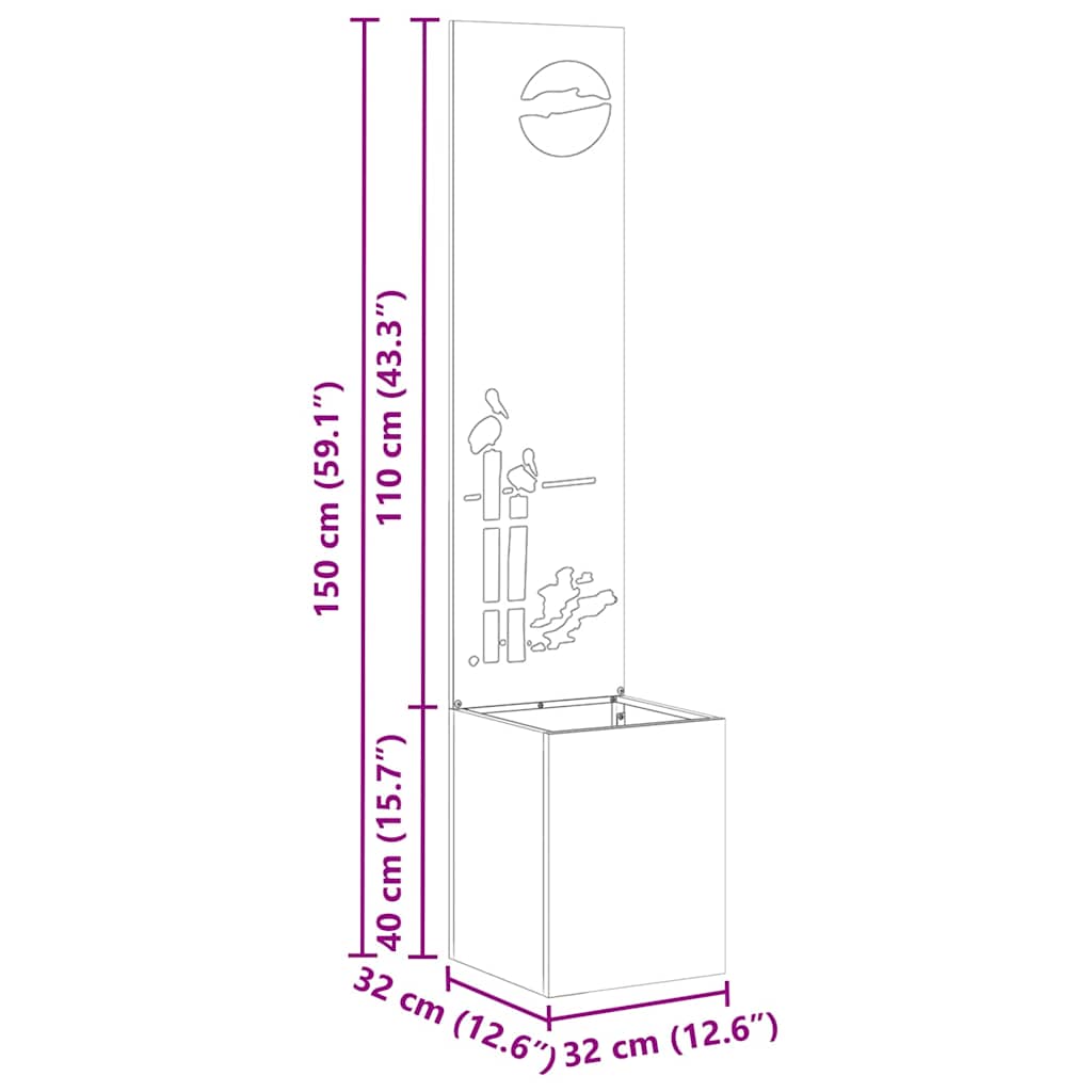 Garten Sichtschutz-Leinwand Weiß 32 x 140 cm