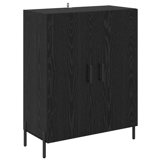 Sideboard Schwarz Eichen-Optik 69,5 x 34 x 90 cm Holzwerkstoff