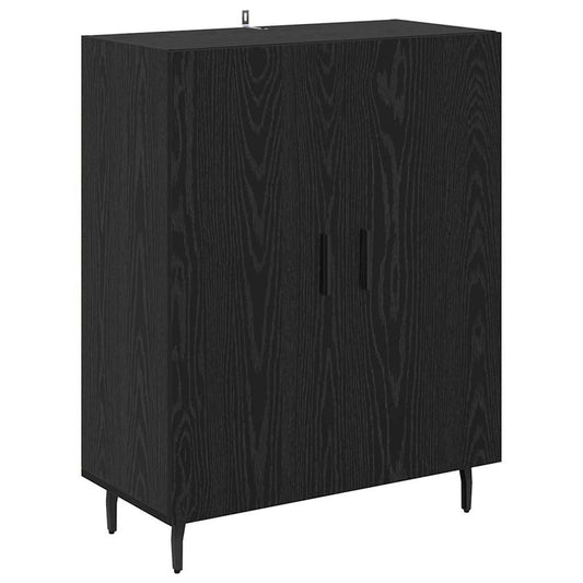 Sideboard Schwarz Eichen-Optik 69,5 x 34 x 90 cm Holzwerkstoff
