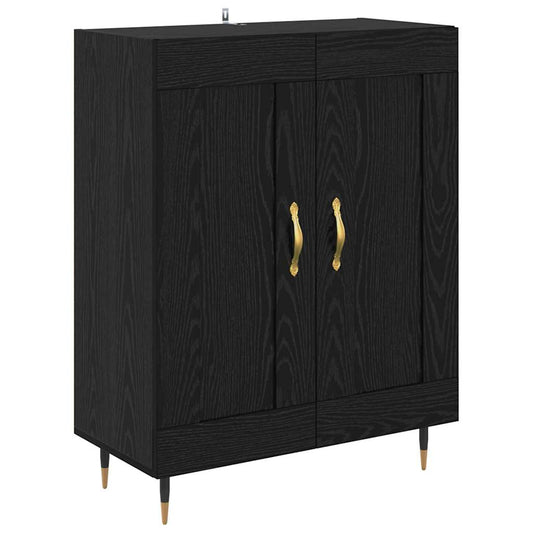 Sideboard Schwarz Eichen-Optik 69,5 x 34 x 90 cm Holzwerkstoff