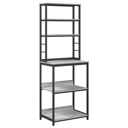 Küchenregal Graues Sonoma 60 x 40 x 168 cm Holzwerkstoff