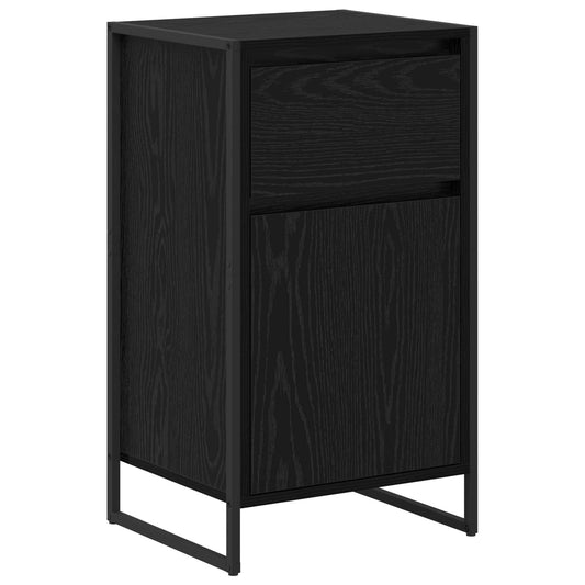 Sideboard Schwarz Eichen-Optik 81 x 36 x 150.5 cm Holzwerkstoff