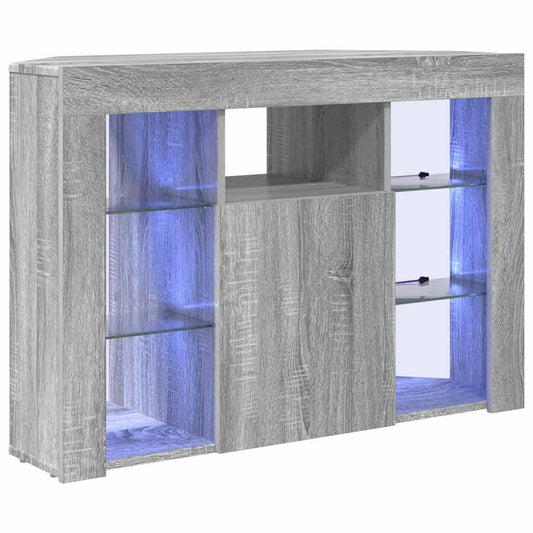 Eck-LED-TV-Schrank Graues Sonoma 106 x 40 x 68 cm Holzwerkstoff