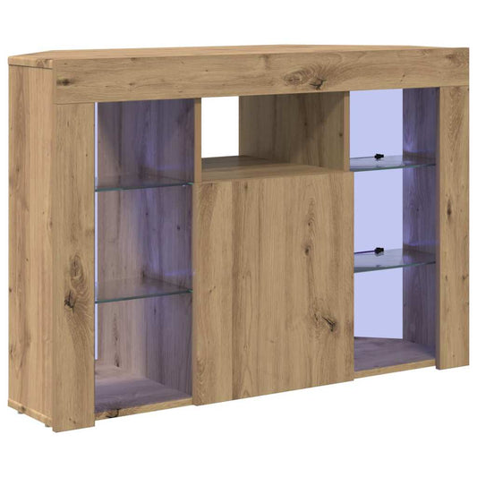 Eck-LED-TV-Schrank Artisan-Eiche 108 x 40 x 68 cm Holzwerkstoff