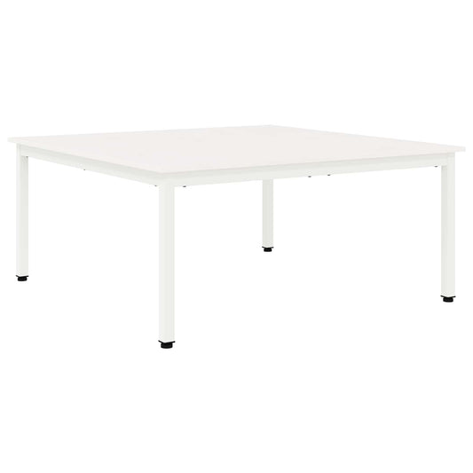 Couchtisch Weiß 100 x 100 x 45 cm Massives Kiefernholz