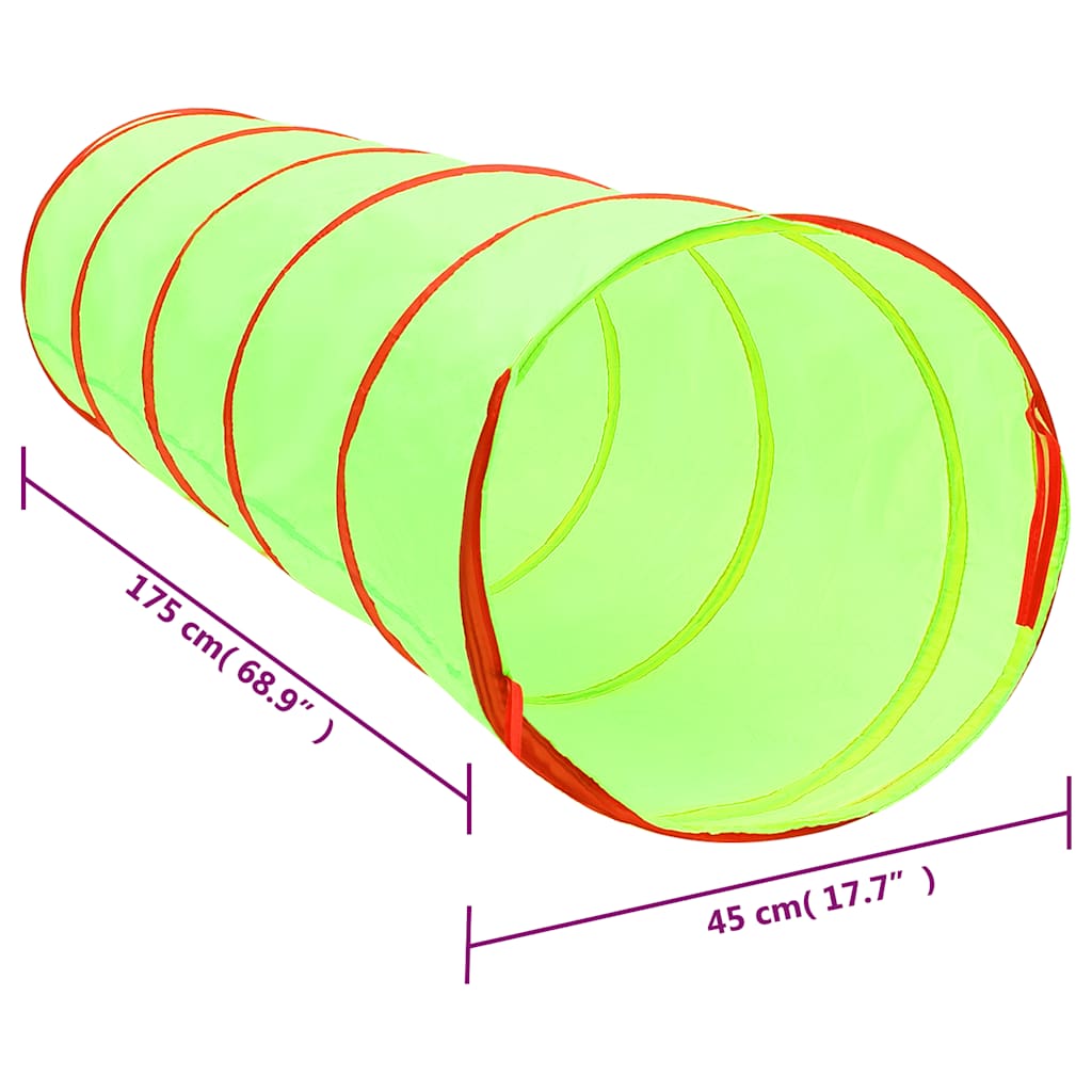 Spieltunnel für Kinder Grün 175 cm Polyester