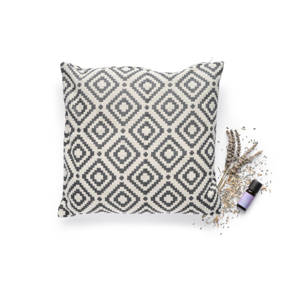 Lavendel-Hirsenkissen Ethno Muster 35 x 35 cm