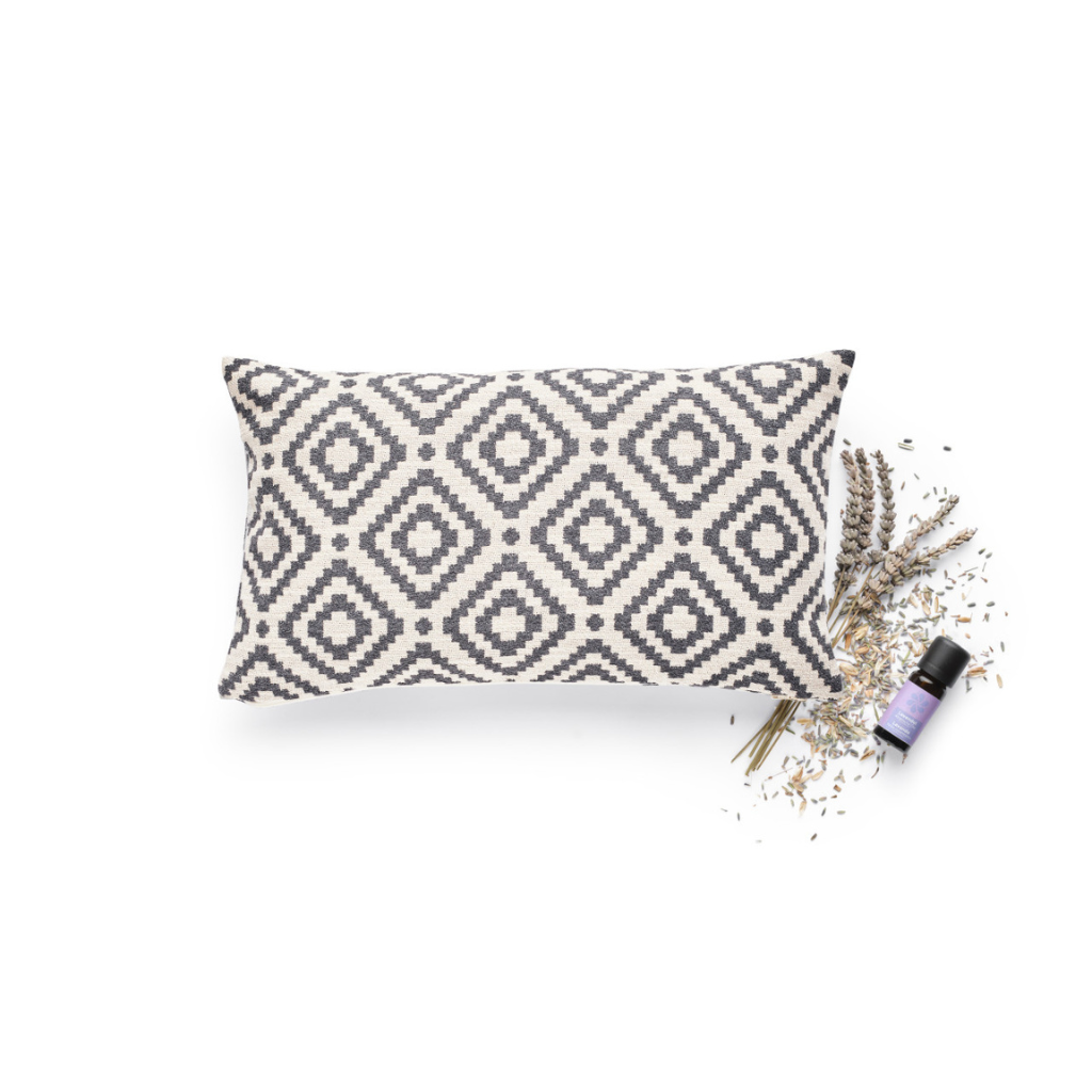 Lavendel-Hirsenkissen Ethno Muster 20 x 35 cm