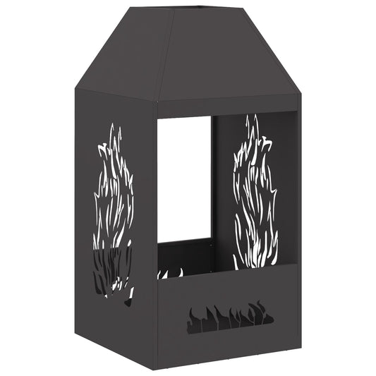 Feuerplatz Schwarz 50 x 50 x 100 cm Kaltgewalzter Stahl