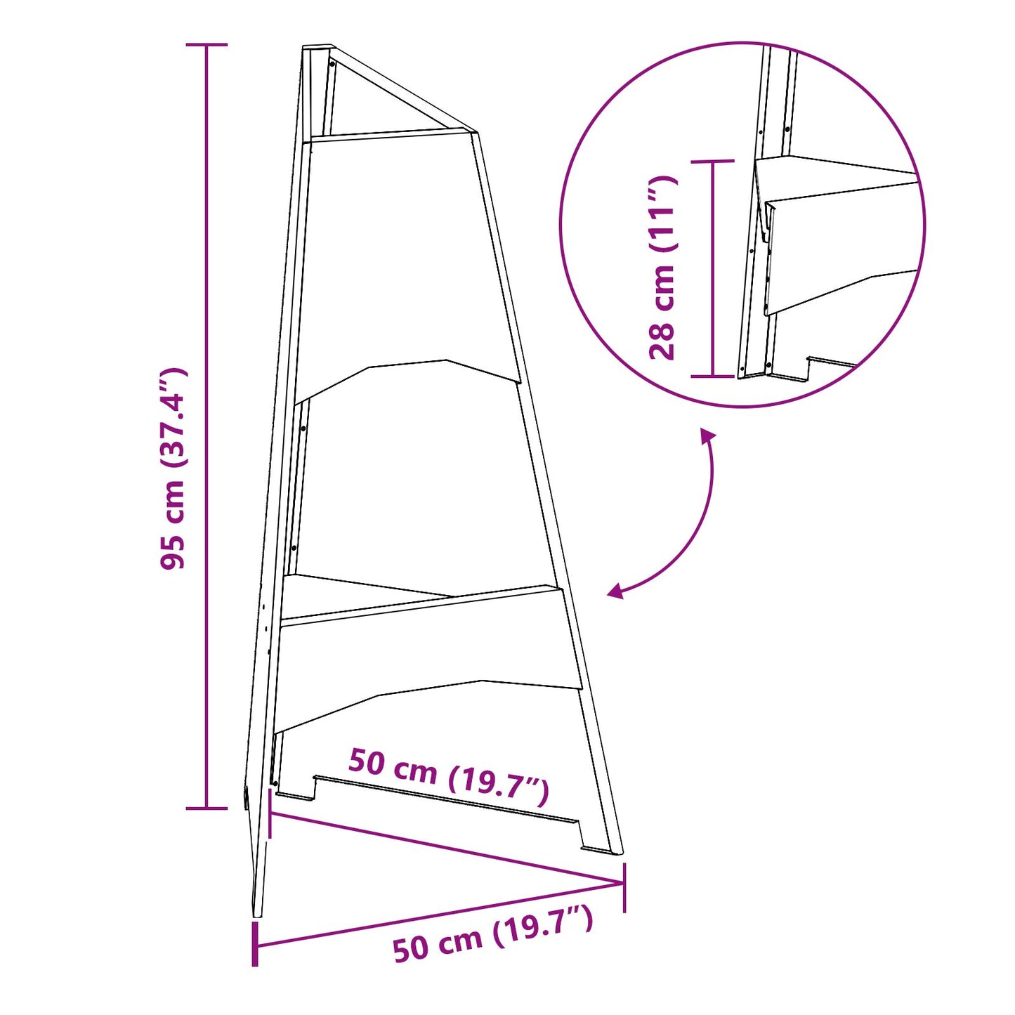 Feuerplatz Braun 50 x 50 x 95 cm Witterungsbeständiger Stahl