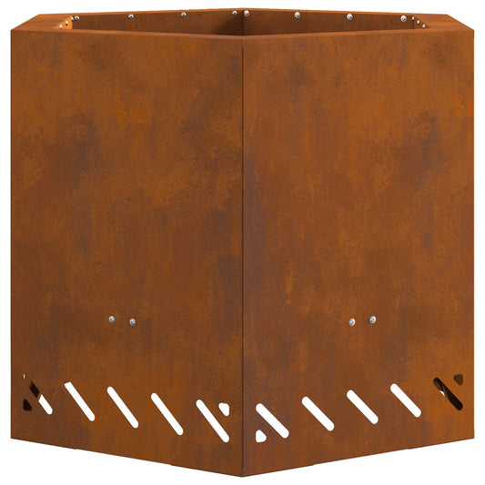 Feuerplatz Braun 58 x 58 x 51 cm Witterungsbeständiger Stahl