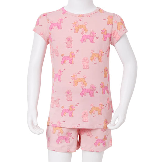 Kinderpyjama mit Kurzen Ärmeln Hellrosa 104