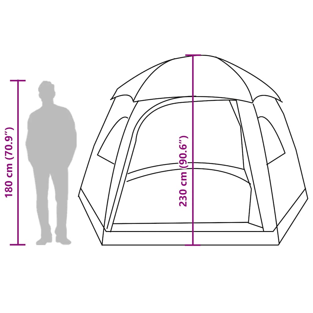 Familienzelt Iglu für 6 Personen Grün Wasserdicht