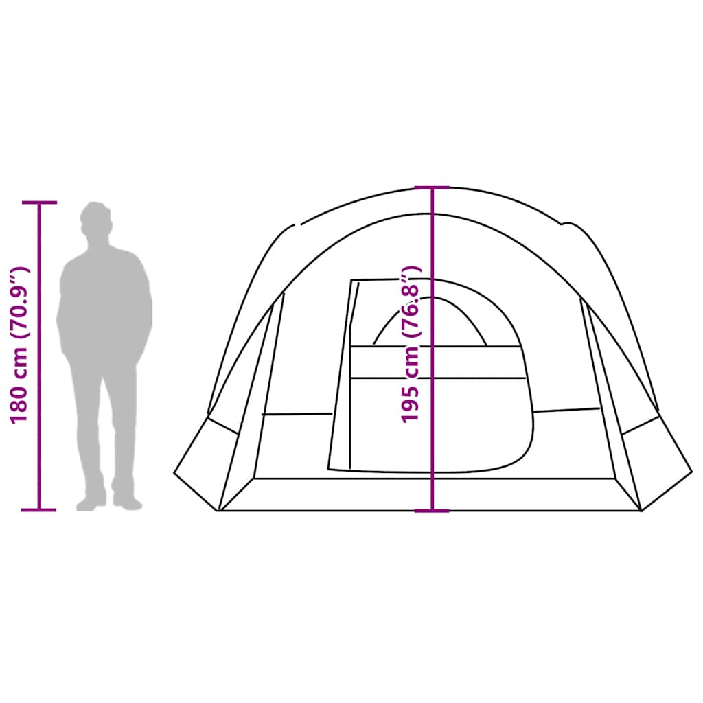 Familienzelt für 6 Personen Blau Wasserdicht