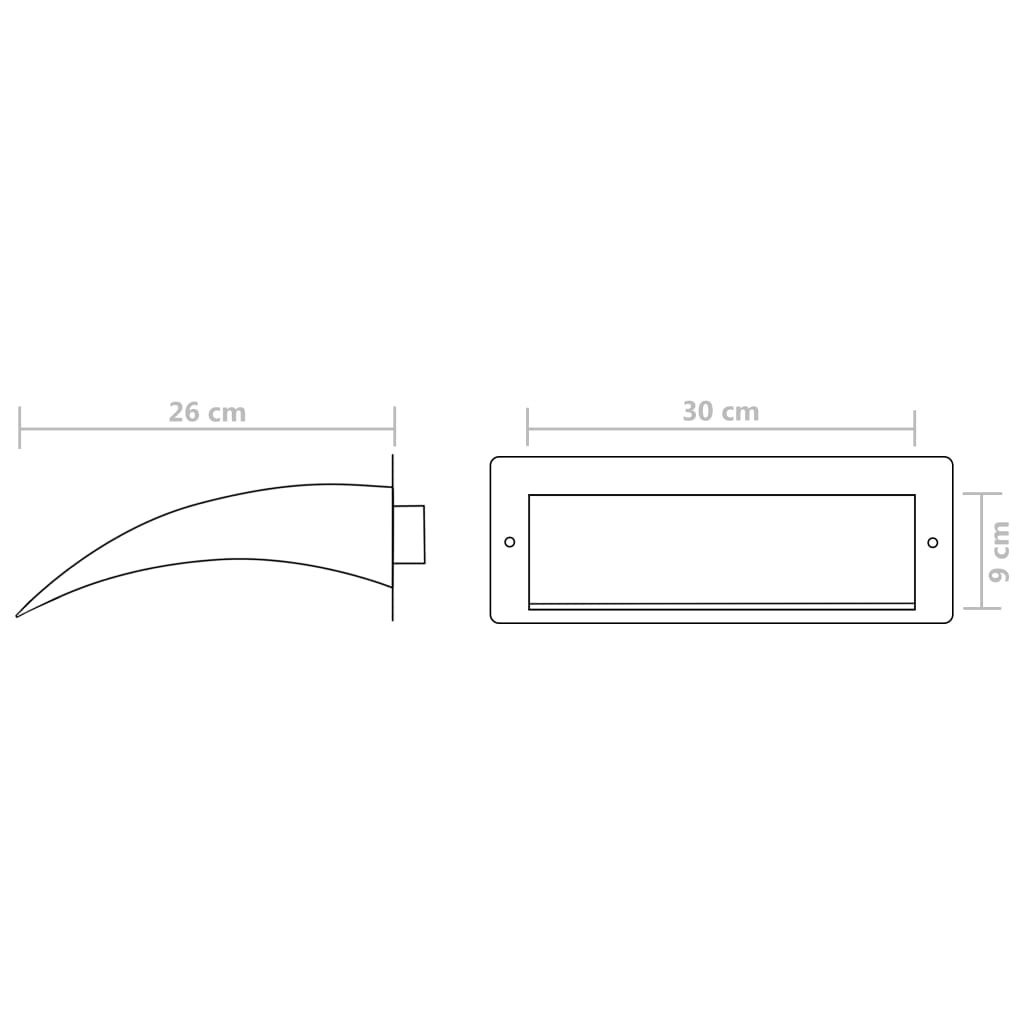 Pool-Wasserfall Edelstahl 30x9x26 cm Silbern