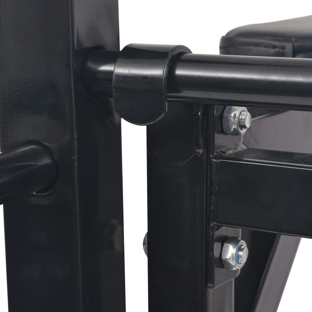 Multifunktionaler Fitness-Kraftturm zur Wandmontage Schwarz