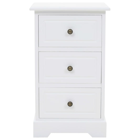 Nachtschrank MDF und Kiefernholz 35x32x59 cm